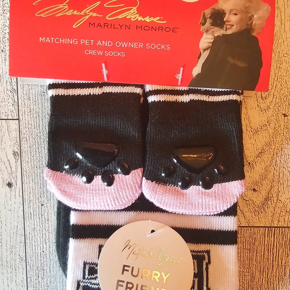 Marilyn Monroe Matching Pet and Owner Socks/Crew Socks BFF- BIG PET